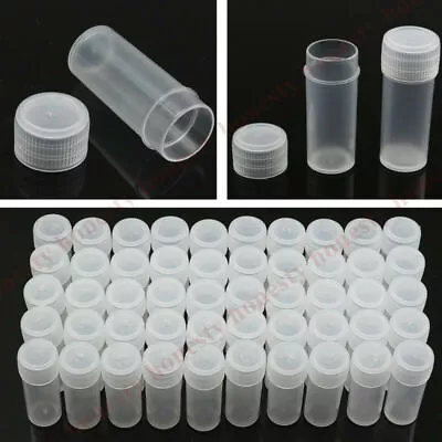 5ml Plastic Sample Bottle Test Tube Mini Small Bottles Vials Storage Containers • $3.69