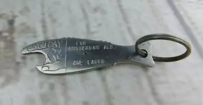 Vintage Amsterdam Ale & Lager You Pay Spinner Finger Bottle Opener Keychain RARE • $77.32