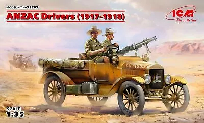 ICM 1:35 Scale Model Kit - ANZAC Drivers (1917-1918) 2 Figures  ICM35707 • £7.83