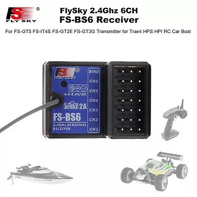 FlySky FS-BS6 Receiver 2.4Ghz For FlySky FS-GT5 FS-IT4S Transmitter RC Boat D2I7 • $19.73