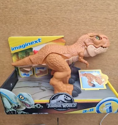 Imaginext Jurassic World Thrashin Action T.rex Dinosaur Toy • £13.99