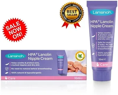 Lansinoh HPA Lanolin Nipple Cream 10ml Fast Free Delivery UK • £8.96