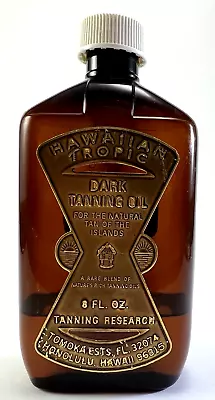 Vintage Hawaiian Tropic Dark Tanning Oil 8 Fl Oz Old Stock  25% Full Movie Prop • $29.99