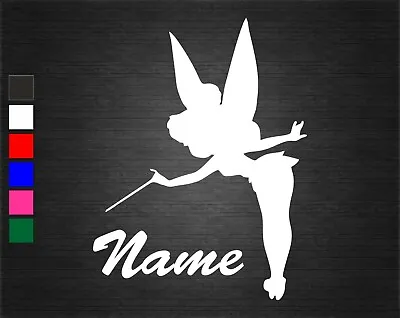 Personalised Name Tinkerbell Bedroom Wall/door Art Vinyl Decal Sticker 20cm • £2.60