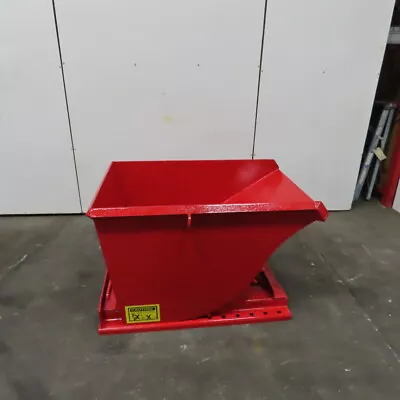 1 CU Yard Medium Duty Self Dumping Trash Chip Scrap Hopper 54  X 36  X 28  • $999.99