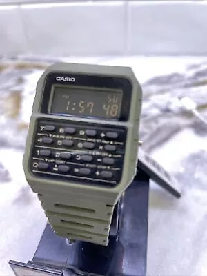 Casio CA53WF-3B 8-Digit Calculator Green Watch Resin Strap Alarm Chronograph • $19