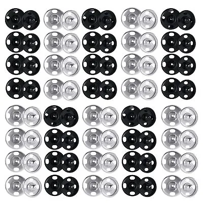 100 Sets Sew On Snap Buttons Metal Snap Fastener Buttons Press Button For Sewing • $12.14