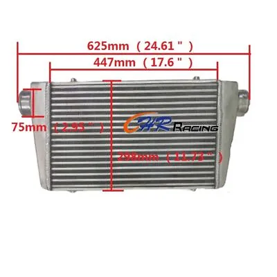 Universal 24.6*12*3.3  FMIC Front Mount Intercooler Aluminum Tube&Fin Turbo 76mm • $120