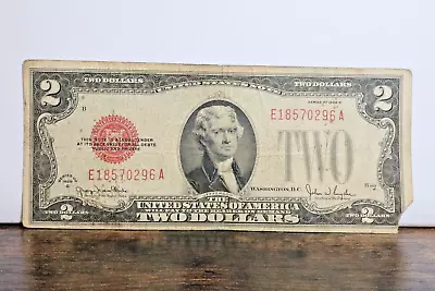 1928 G $2 Dollar Bill United States Note Red Seal Free Shipping • $18.80