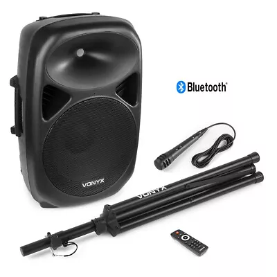 Active Karaoke Speaker Set With PA DJ Microphone And Stand Bluetooth SPS12A 12  • £140