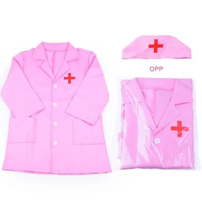 Pink Kids Doctors Set Nurse Dentist Kit Dress Up Costumes Pretend Play Toys NEW • £9.99