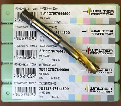 One WALTER PROTOTYPE  M8-ISO2/H5 Spiral Flute Tap; HSS-E ; M8X1.25🎯Machinist • $14.78