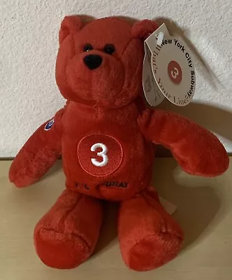 NYC Subway 3 Line Teddy Bear 8  Tall - New York MTA Train Plush Souvenir - RARE • $16