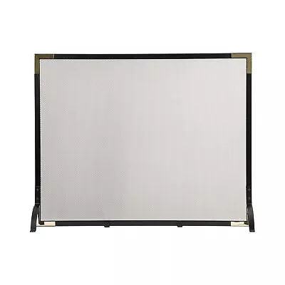 Modern Ember Cecilia Mesh Fireplace Screen With Durable Single Panel Steel F... • $231.20