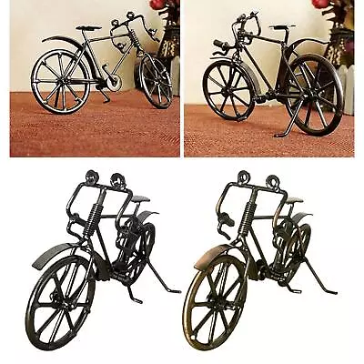 Bike Figurine Metal Craft Home Decoration Accessories Bicycle Ornament Miniature • £10.39