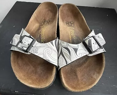£22.99 • Buy Womens Birkenstock  Papillio Black Grey White Swirly Pattern Uk 6