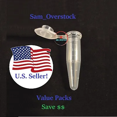 1.5 Ml Micro Centrifuge Tubes/Vials/Containers W/Snap Cap Value Packs • $7.97