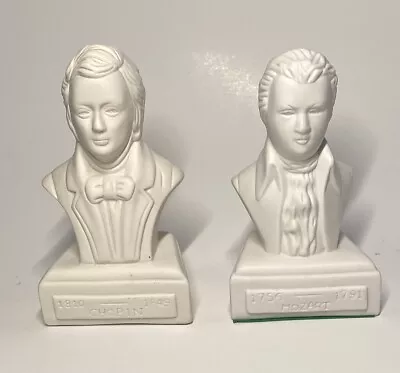 Porcelain Wolfgang Amadeus Mozart & Chopin Composer Bust Figurines Statue 5  • $18.75