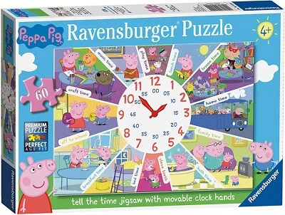 £9.95 • Buy Ravensburger Peppa Pig Jigsaw Puzzle Clock Childrens Kids Game 60pc Age 4+