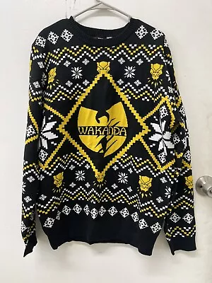 NWT / Marvel Black Panther Wakanda Wu Tang Holiday Knit Sweater / XL • $29.99