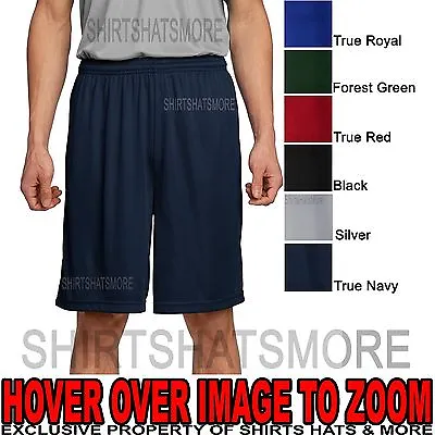 MENS Gym Shorts Dry Zone Moisture Wicking Workout NO POCKETS S - XL 2X 3X 4X NEW • $16.99