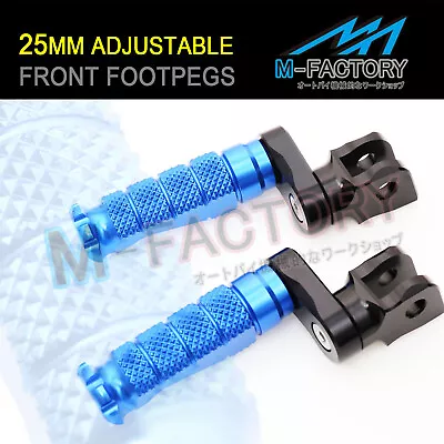 Blue 25mm Adjustable R-Fight Front Foot Pegs For Dragster 800 RR / RC 15-19 18 • $82.30