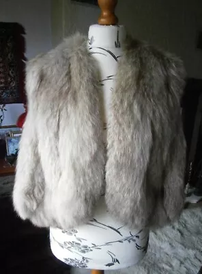 £250 • Buy Superb Vtg CRYSTAL FOX Fur BRIDAL/EVENING Cape, DIRECTIONAL PELTS, Ex Cond!