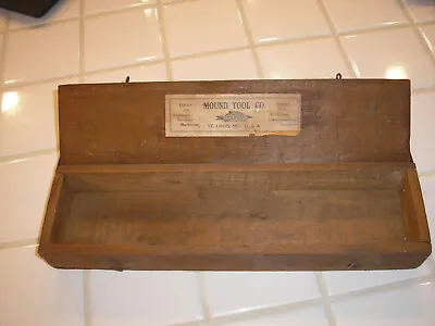 Antique Mound Tool Company Wooden Box Machinist Scraper • $18