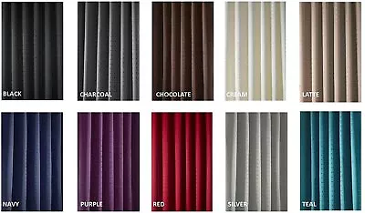 £46.49 • Buy Madison Plain Squares Pattern Curtains Fully Lined Pencil Pleat Free Tie Backs 