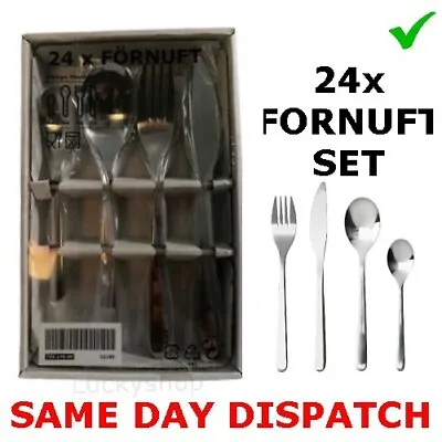 24 Pack Fornuft Stainless Steel Cutlery Set Kitchen Set UK Ikea Top Qality • £17.99