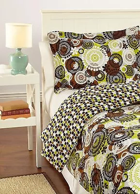 2 Sets Vera Bradley Comforter Sham Twin XL COCOA MOSS Bunk Bed Bedspread Quilt  • $111.97