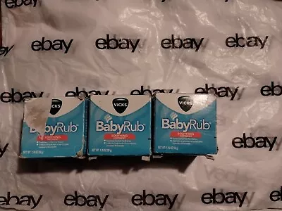 Vicks BabyRub Chest Rub Ointment 1.76 Oz Each  - 3 PACK #S10 • $13.50