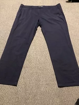 Ladies Blue Chino Style Trousers Size 20 From M&S With Pockets  • £2.95