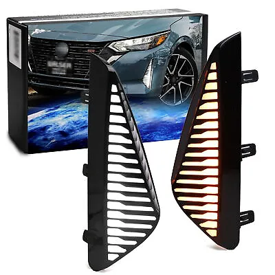 White/Amber Sequential Switchback LED Daytime Running Lamp For 24+ Nissan Sentra • $116.99