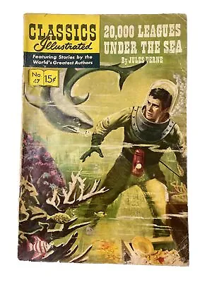 Classics Illustrated 20000 Leagues Under The Sea #47 Gilberton 1948 HRN 167 • £12.85