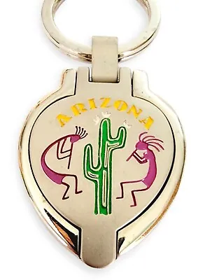 Arizona Photo Frame Keychain Southwest Kokopelli Music Makers Souvenir Keyring   • $16