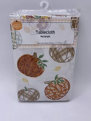 Tablecloth Vinyl Rectangle 52 X 70 In Lightweight Pumpkin • $8