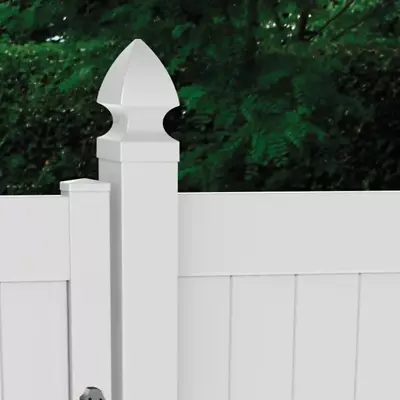 Fence Vinyl Post Cap White 5X5in Gothic Fencing Lightweight Outdoor Top • $10.99