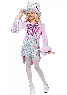 Child Girls Pretty Pastel Mad Hatter Alice In Wonderland Costume SIZE XS (Used) • $51.99