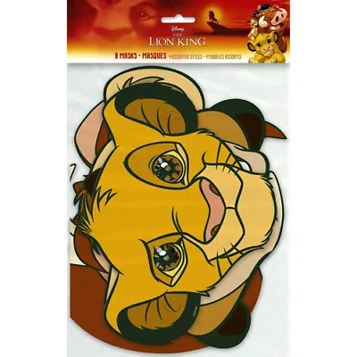 8 CT Lion King Party Masks • $6.95