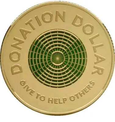 $2 • Buy 1 X Donation Dollar 2021 - Australian One Dollar $1 Coin  Unc In Capsule