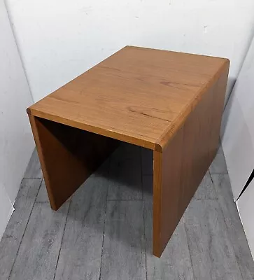 Vintage Mid Century Danish Modern Teak Wood Waterfall End Table • $315