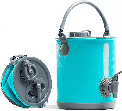 2-In-1 Collapsible Camping Water Container With Spigot - 2 Gallon Portable Bucke • $51.25