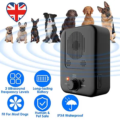 Anti-Barking Device Dog Bark Safety Control Ultrasonic Pet Stop Repeller Tool UK • £53.39
