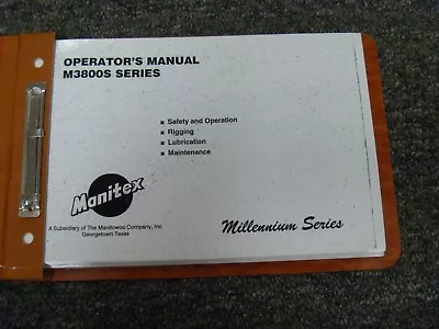 Manitex M3800S 3800S Crane Millennium Series Operations Owner Operator Manual • $72.44