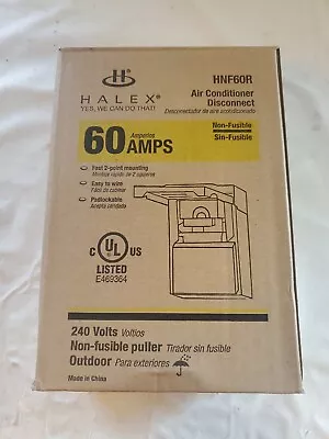 Halex  60-Amp 2-Pole Non-Fusible Disconnect Disconnect • $10