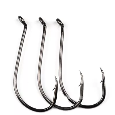 100pcs Strong Offset Circle Hooks Hi-Carbon Steel Octopus Fishing Hook #1/0-8/0 • $49.83