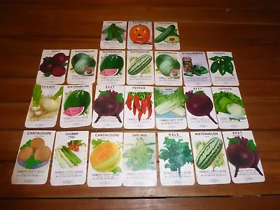 24 Diff Vintage Seed Packet Lot 1950s General Store New Bern N Carolina Pumpkin • £33.21