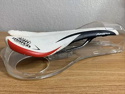 Selle ITALIA San Marco ASPide Saddle Bike Seat - White Red Black (READ) • $79.99