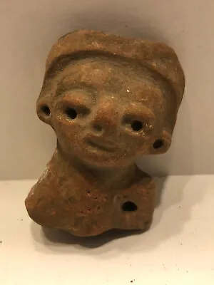 Authentic Pre Columbian Mayan Head Figure  Measures   2 75   X  2  • $98